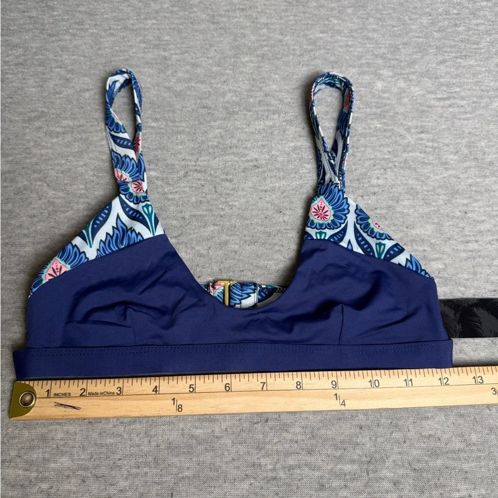 Tavik‎ Coco Bikini Top Womens Blue Surf Swim Bralette Size Large